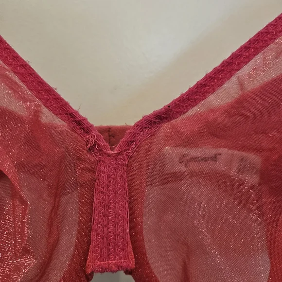 Sheer Red Coral Bra - Picture 2 of 8